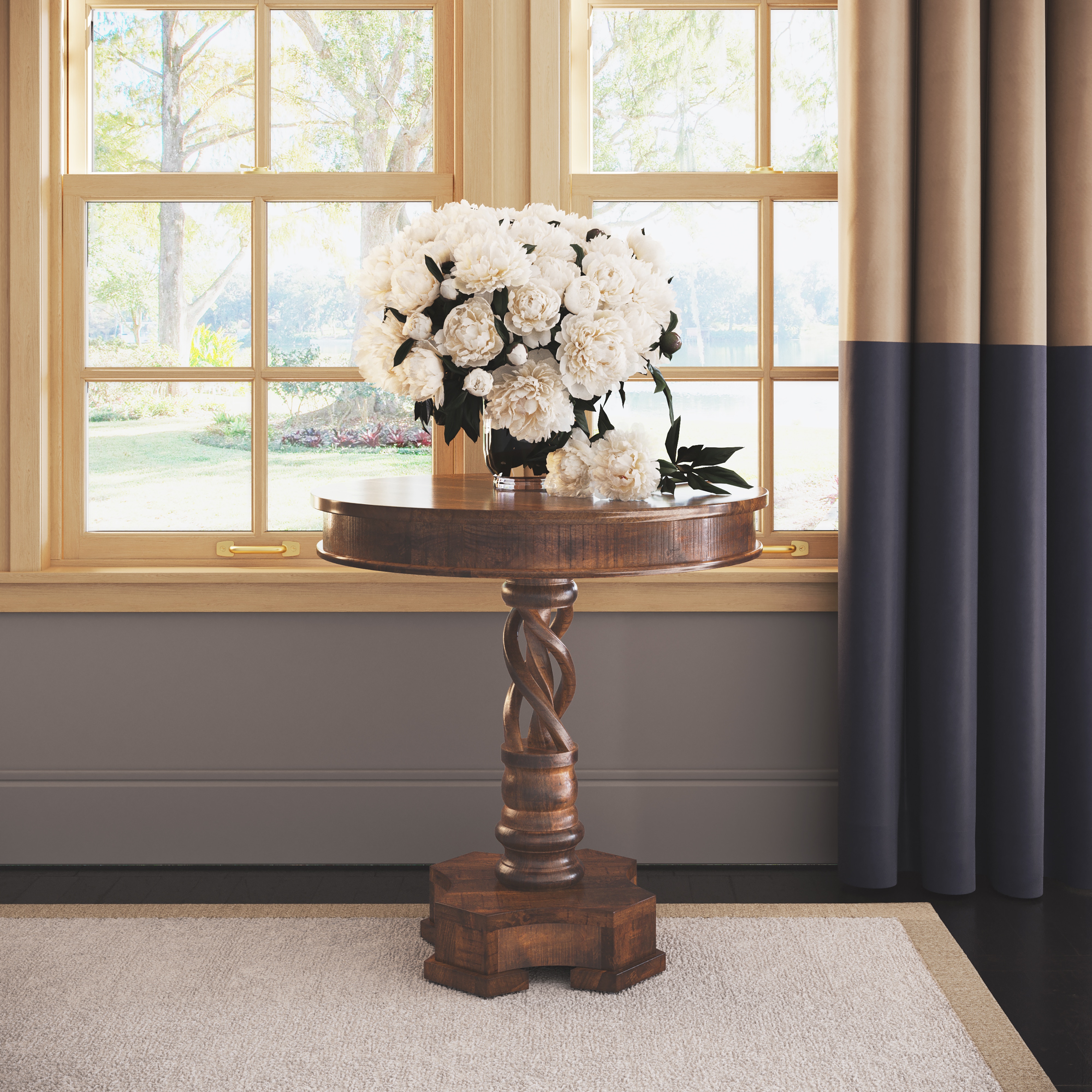 Hand carved pedestal discount